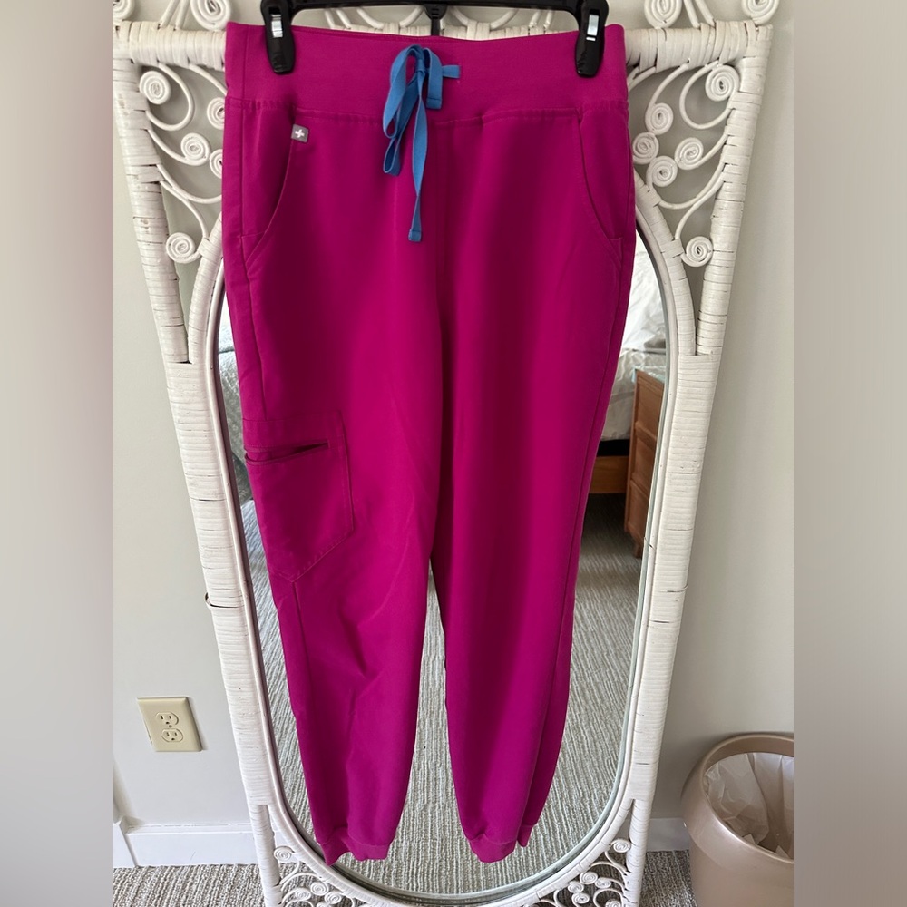 Figs Raspberry Sorbet HW Zamora Pants in S/T